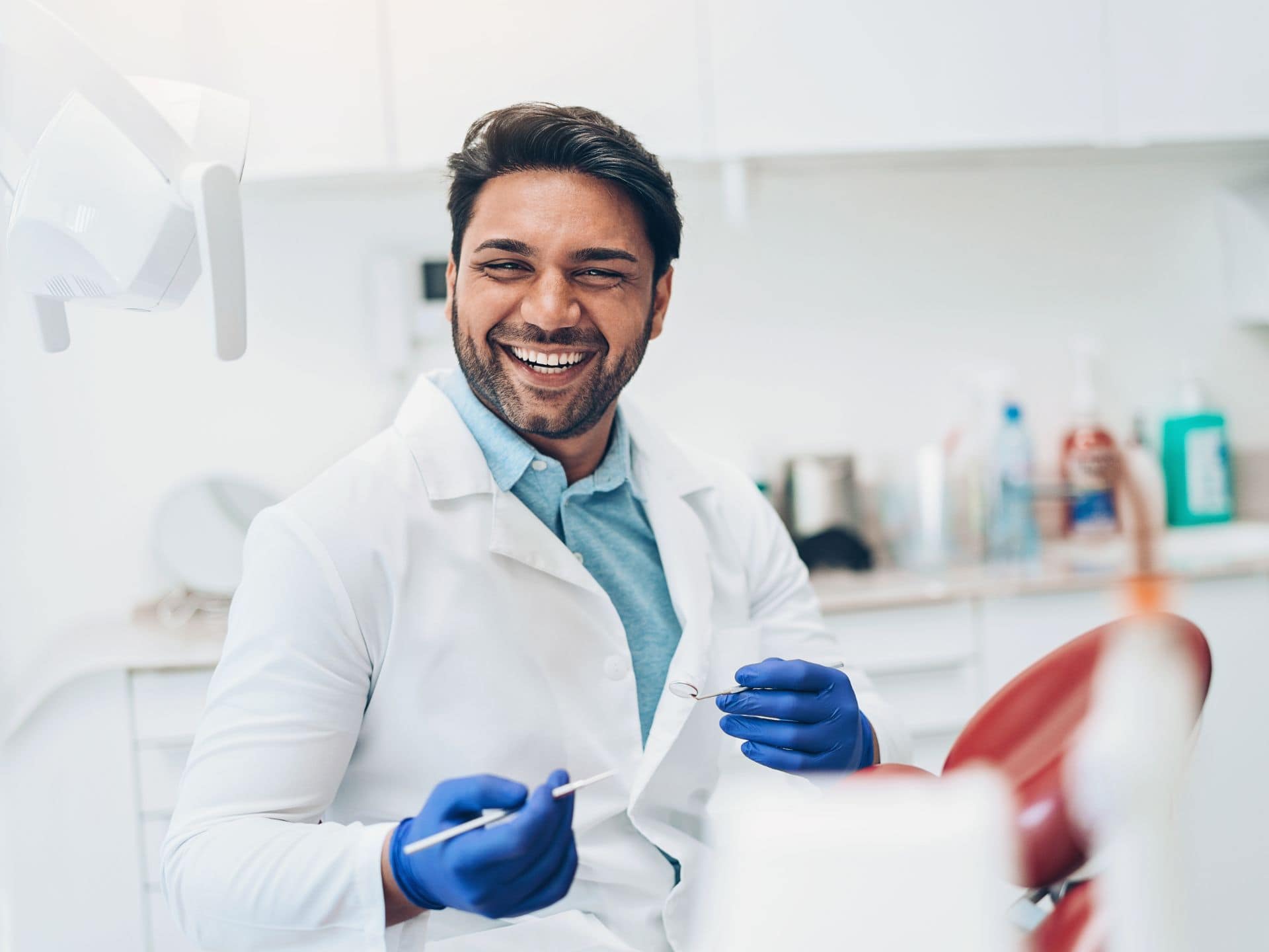Happy dentist